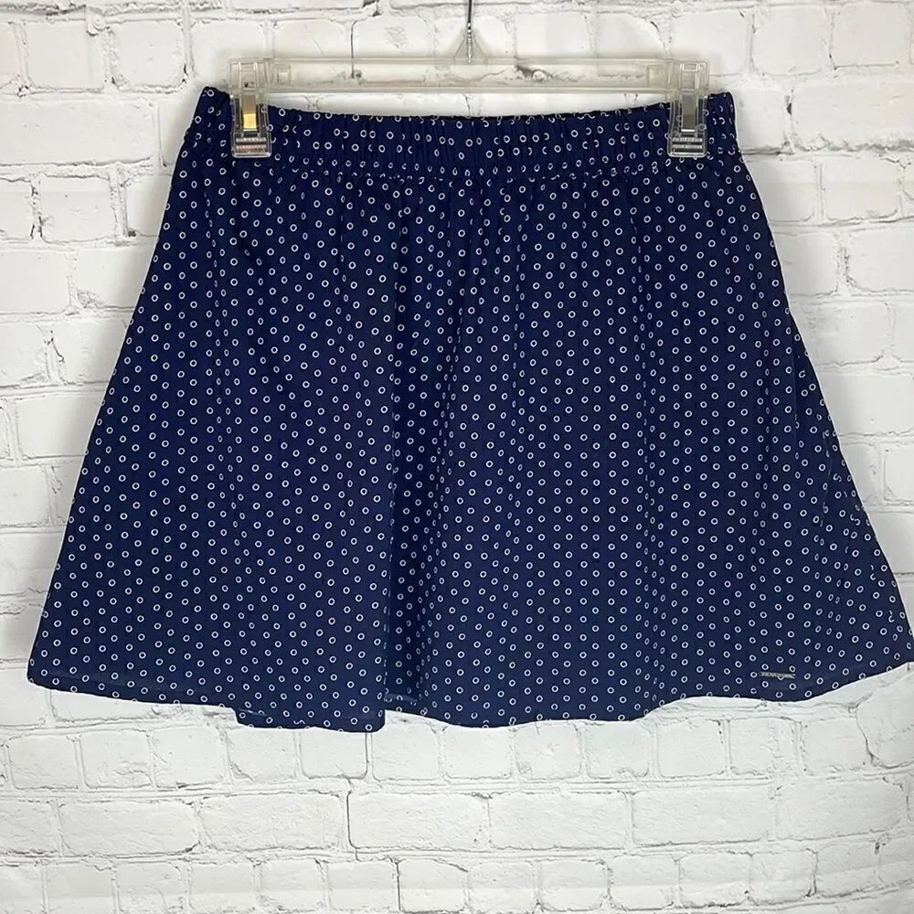 U.S. Polo Assn. Blue and White Polka Dot Skirt Size Small